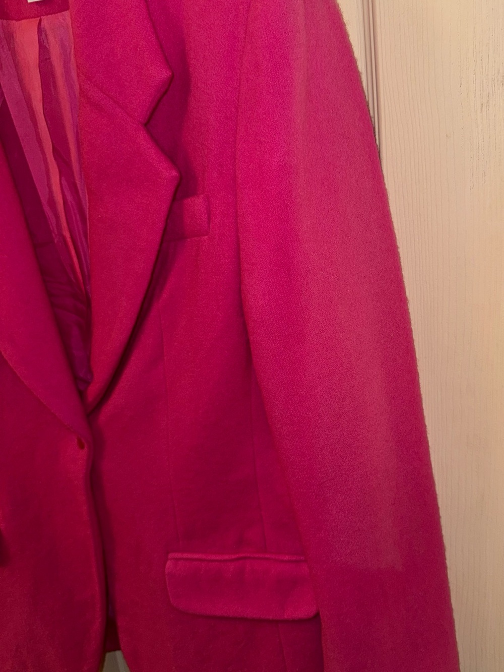 Fuchsia Single-Button Blazer Jacket - Picture 3 of 4
